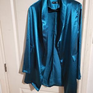 Teal shein jakcet